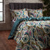 Edinburgh Weavers Aretha Paisley Piped Teal/Olive Duvet Set