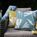 Fusion Alma Outdoor 43cm x 43cm Teal/Ochre Cushion