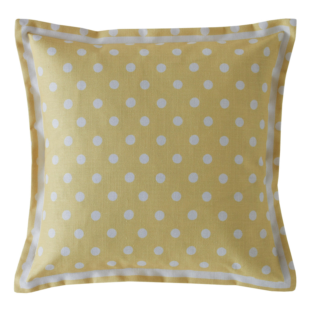 Cath Kidston Button Spot Yellow 40cm x 40cm Polyester Filled Cushion
