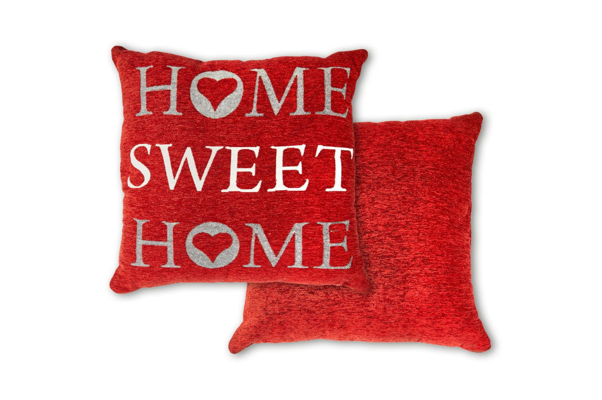 The Dorchester Collection Chenille Home Sweet Home 17" x 17" Filled Cushion