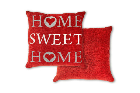 The Dorchester Collection Chenille Home Sweet Home 17" x 17" Filled Cushion