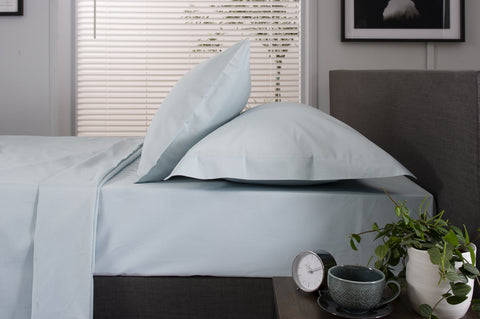 The Lyndon Company 200 Thread Count 100% Cotton Percale Duck Egg Sheets