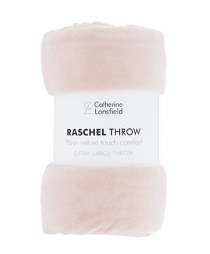 Catherine Lansfield Plain Raschel Velvet Touch 200cm x 240cm Throws