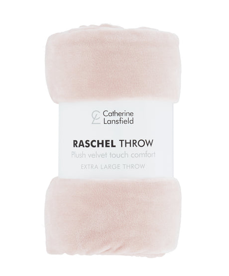 Catherine Lansfield Plain Raschel Velvet Touch 200cm x 240cm Throws