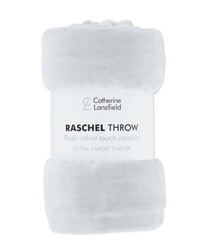 Catherine Lansfield Plain Raschel Velvet Touch 200cm x 240cm Throws