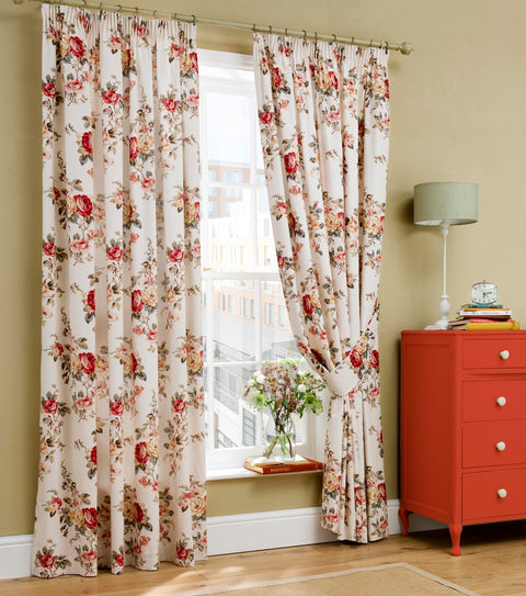 Cath Kidston Garden Rose Multi Lined Curtains