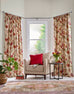 Laura Ashley Gosford Lined Header Tape Cranberry Curtains (ORDER ONLY)