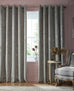 Clarissa Hulse Gypsophila Lined Eyelet Silver Curtains