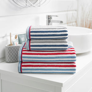 Deyongs Hanover Stripe 100% Cotton 550gsm Towels