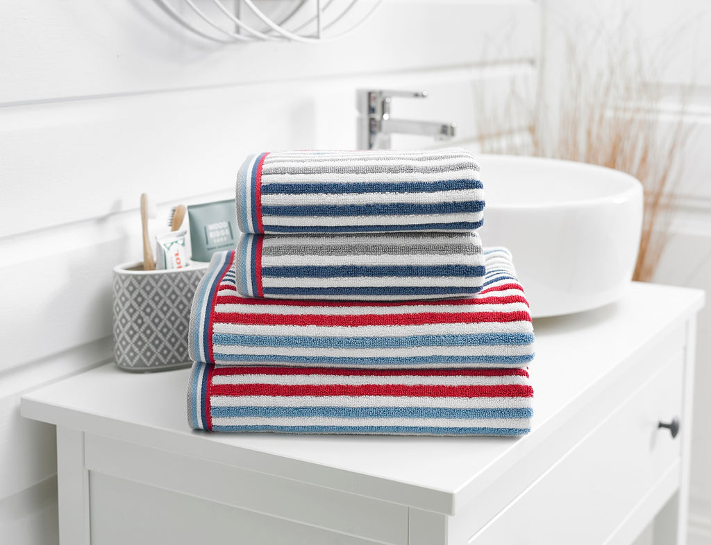 Deyongs Hanover Stripe 550gsm 100% Cotton Towels