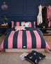 Jack Wills Heritage Stripe Navy-Pink Quilt Set