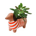 Joules Bright Side Ceramic Dachshund Mini Plant Pot