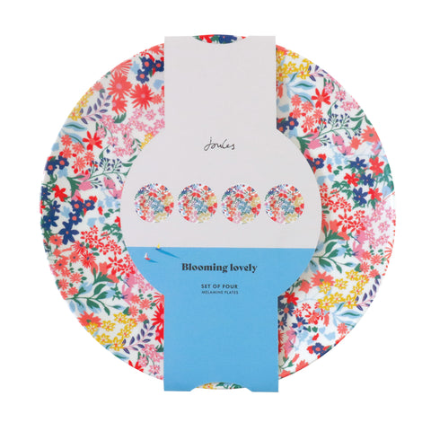 Joules Outdoor Dining Melamine Dinner Plates Set of 4