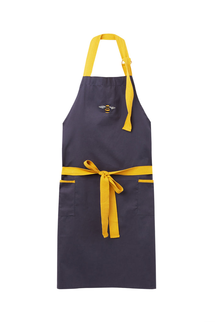 Joules Home Bee and Striped Navy Apron