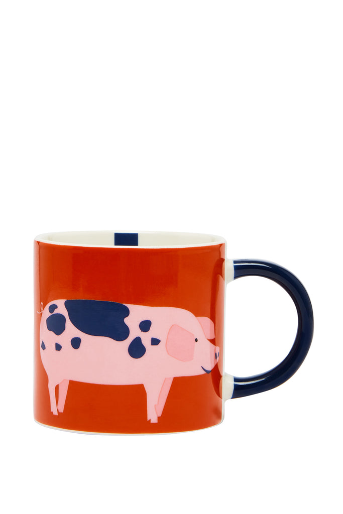 Joules Home Pig Orange Mug