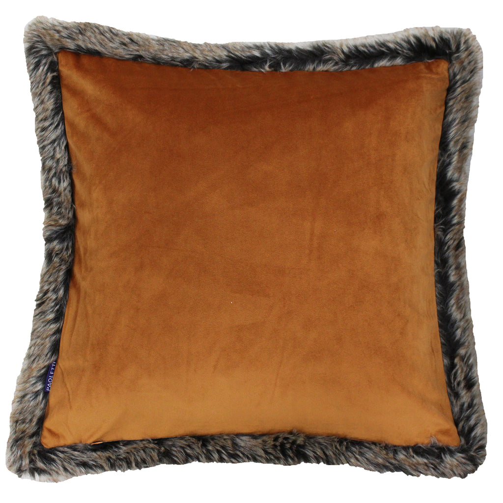 Riva Paoletti Kiruna Faux Fur Trim 45cm x 45cm Filled Cushion