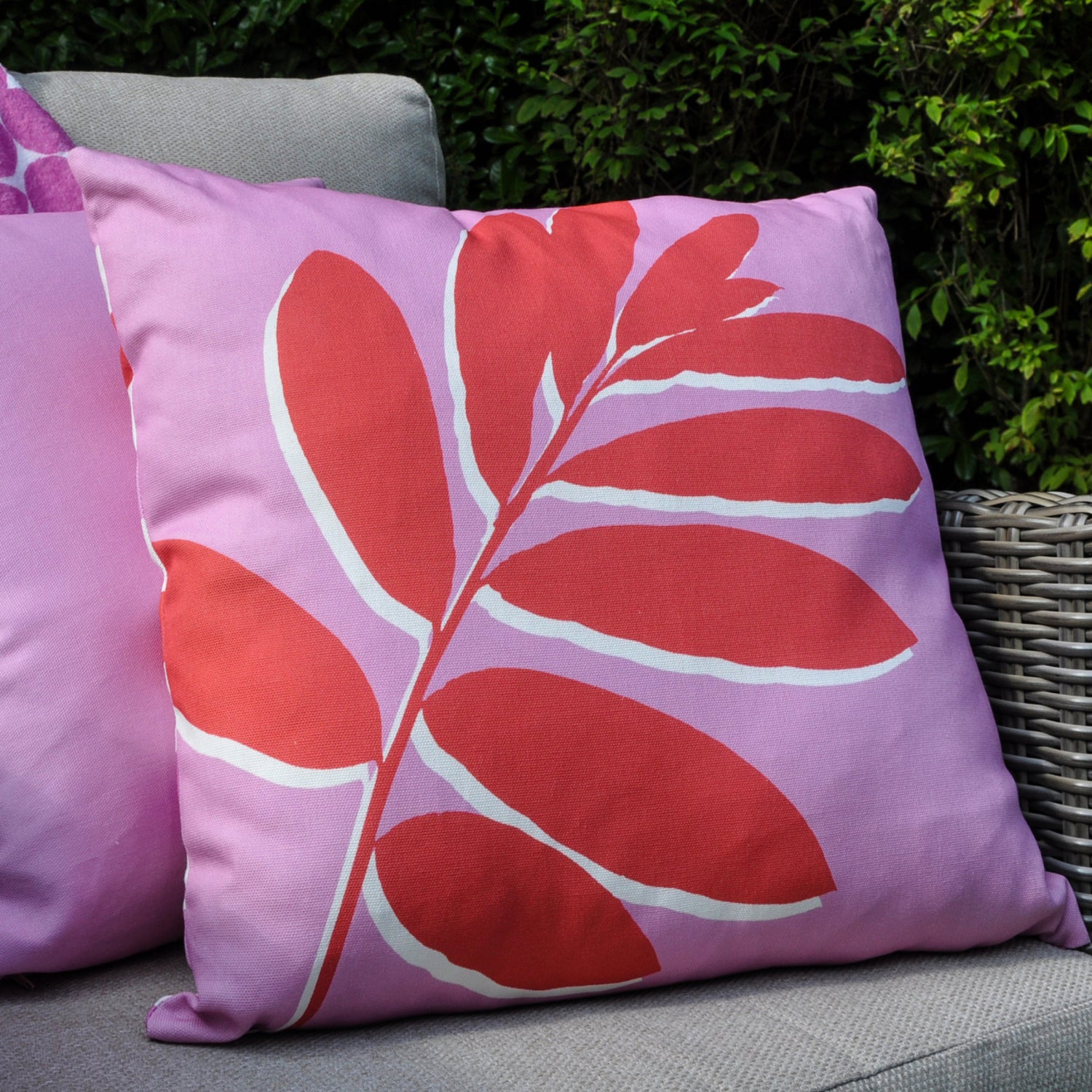 Fusion Outdoor Leaf Print 43cm x 43cm Cushion