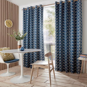 Orla Kiely Linear Stem Whale Eyelet Curtains