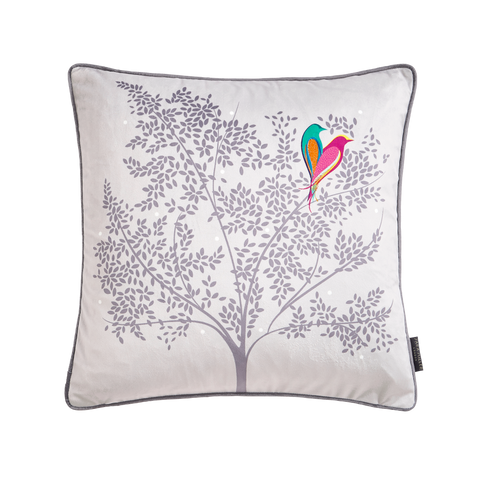 Sara Miller Love Birds Grey 50cm x 50cm Feather Filled Cushion