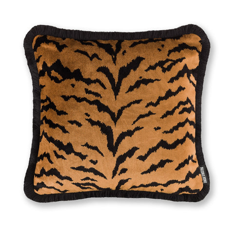 Paloma Faith Home Luxe Velvet Tiger Gold 43cm x 43cm Filled Cushion