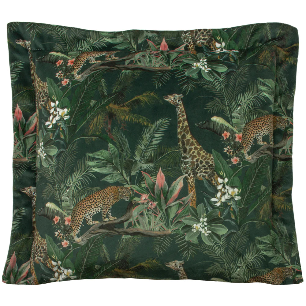 Evans Lichfield Manyara Leopard Square Multicolour 50cm x 50cm Cushion