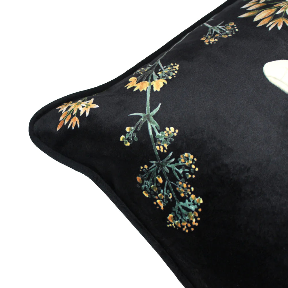 Evans Lichfield Midnight Garden Bee Black 43cm x 43cm Cushion