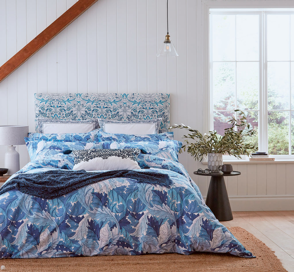 William Morris & Co Acanthus Woad Blue Bedding
