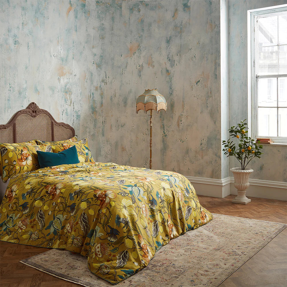 Edinburgh Weavers Morton Floral Printed Cotton Sateen Duvet Set