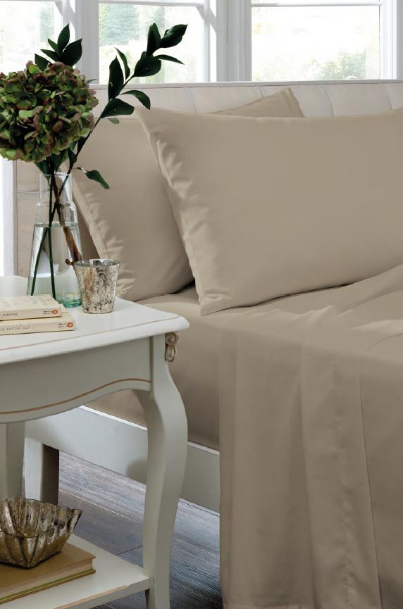 Catherine Lansfield Easy Iron 50% Polyester/50% Combed Cotton 180 Thread Count Percale Natural Sheets