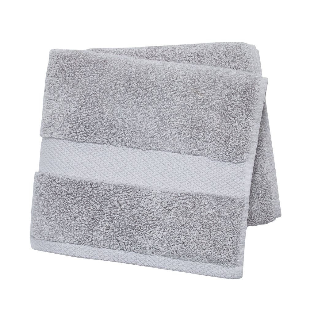 Peacock Blue Hotel Savoy 600gsm 100% Cotton Silver Towels