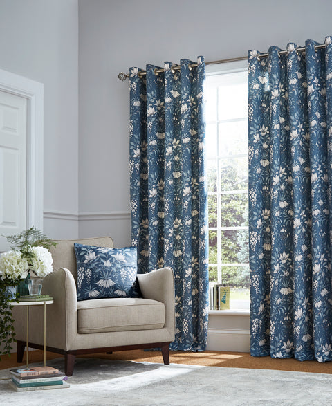 Laura Ashley Parterre Lined Eyelet Curtains