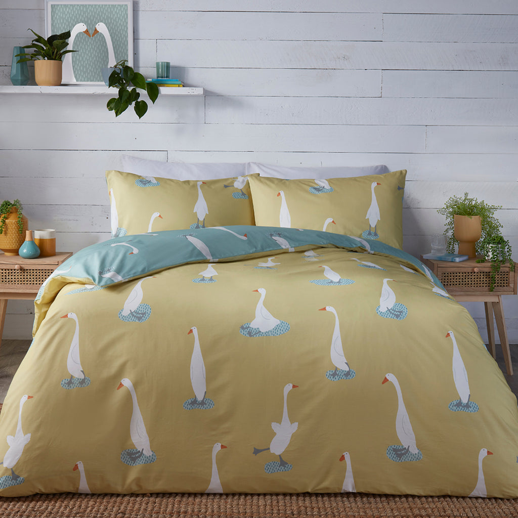 Fusion Bedding The Puddles Yellow Duvet Set