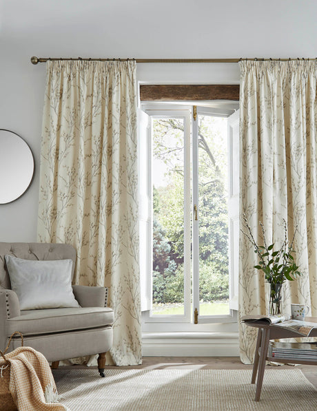 Laura Ashley Pussy Willow Lined Header Tape Curtains (ORDER ONLY)