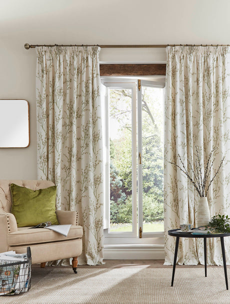 Laura Ashley Pussy Willow Lined Header Tape Curtains (ORDER ONLY)