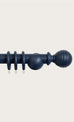 Laura Ashley Wooden Ribbed Ball Curtain Pole (ORDER ONLY)