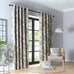 Fusion Saranda Charcoal Eyelet Lined Curtains