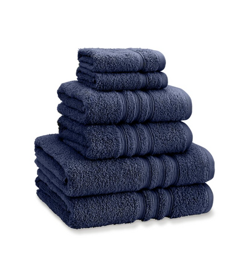 Catherine Lansfield Zero Twist 100% Cotton 450gsm Navy Towels