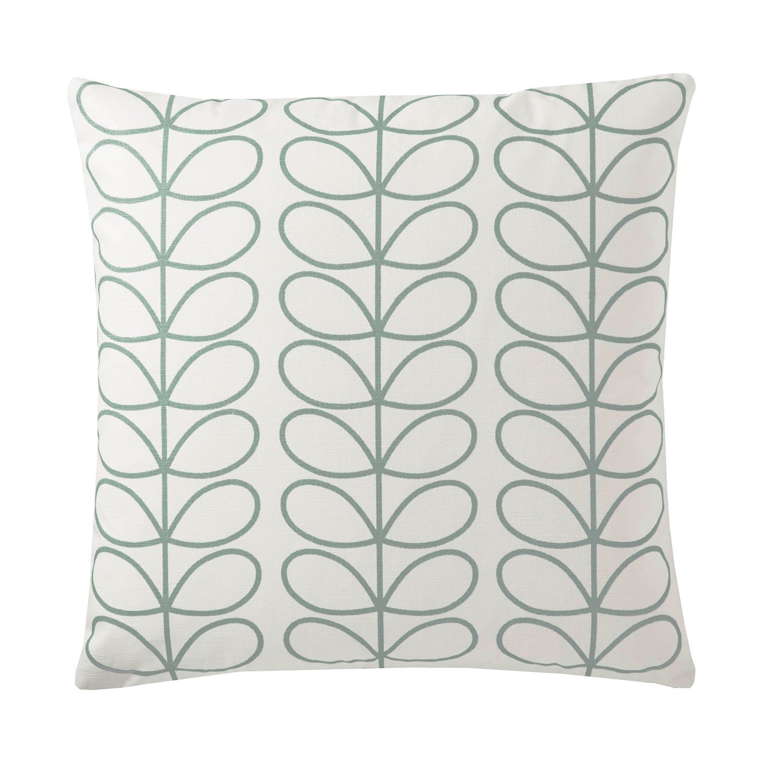 Small Linear Stem Duck Egg 50cm x 50cm Feather Filled Cushion by Orla Kiely