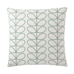 Small Linear Stem Duck Egg 50cm x 50cm Feather Filled Cushion by Orla Kiely