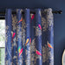 Sara Miller Smokey Birds Blue Lined Eyelet Curtains