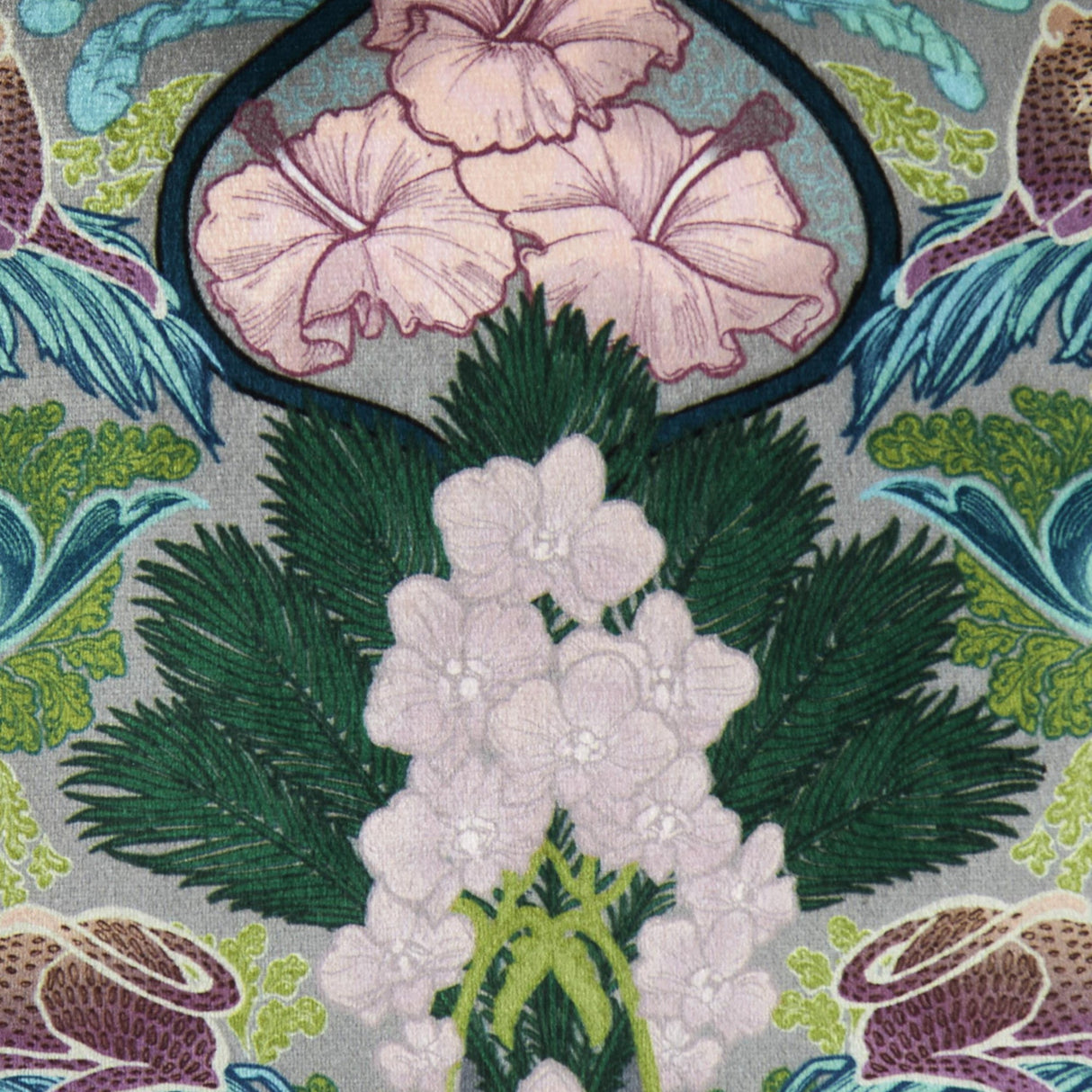 Laurence Llewelyn Bowen Suburban Jungle Teal 43cm x 43cm Cushion