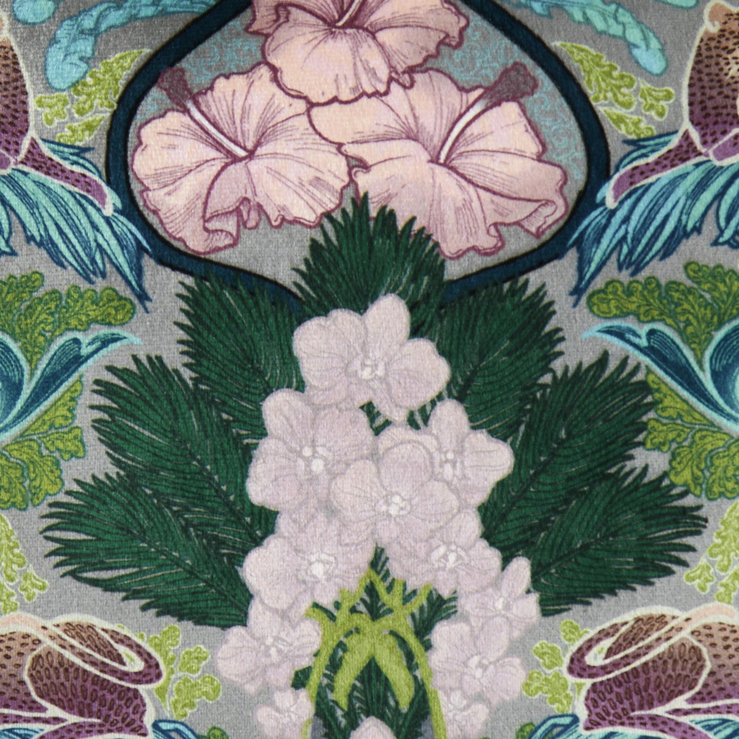 Laurence Llewelyn Bowen Suburban Jungle Teal 43cm x 43cm Cushion