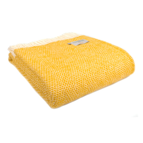Tweedmill Beehive Yellow 150x183cm Throw