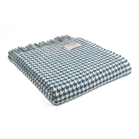 Tweedmill Houndstooth Ink 140cm x 183cm Throw