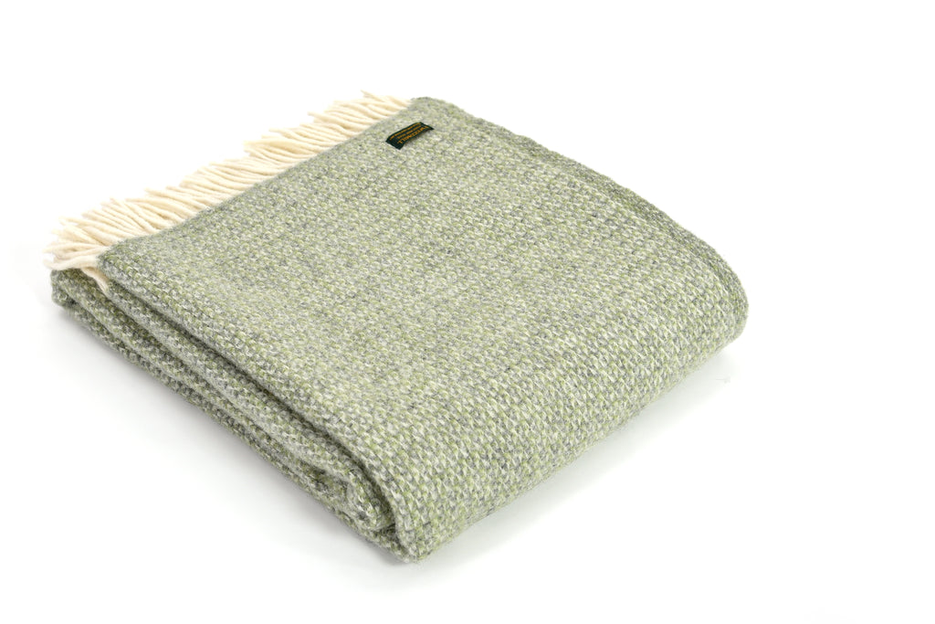 Tweedmill Illusion Green & Grey 150x183cm Throw