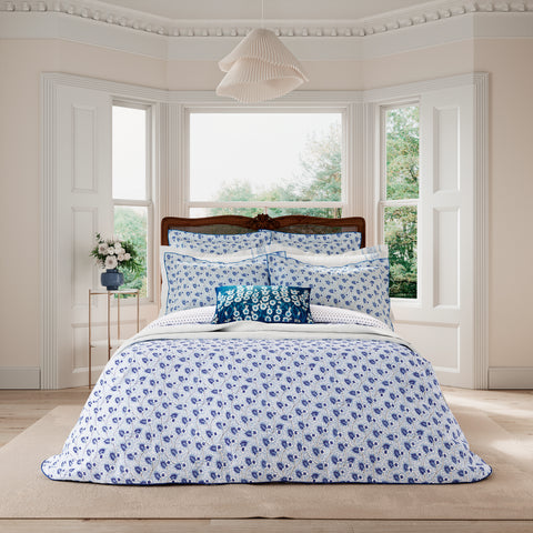 V & A Swanwick Indigo Blue & White Bedding