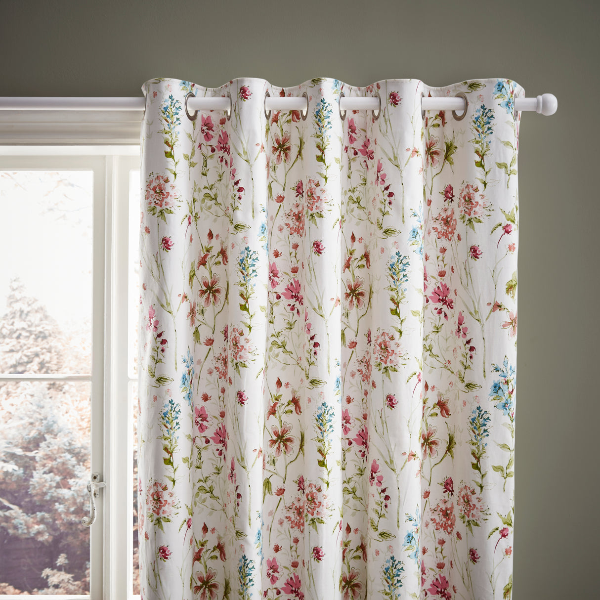 Laura Ashley Wild Meadow Blackout Lined Eyelet Curtains