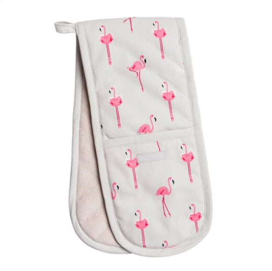 ALL38100 Sophie Allport Double Oven Glove Flamingos