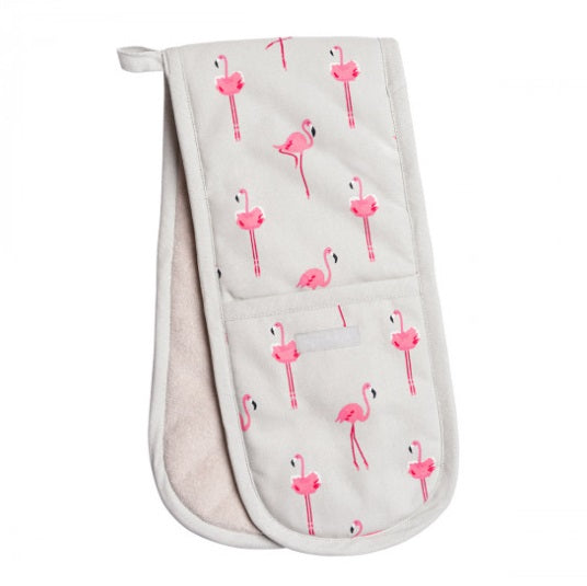 ALL38100 Sophie Allport Double Oven Glove Flamingos
