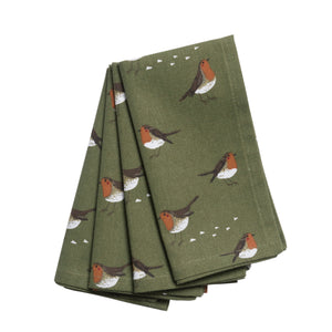 ALL101300 Sophie Allport Robin Napkins (Set of 4)